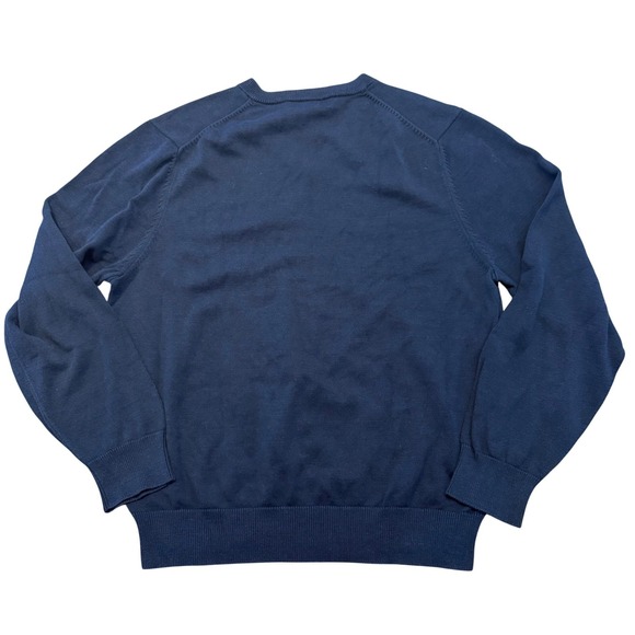 Brooks Brothers Mens Navy Silk Cotton V Neck Sweater Size Medium, Quiet Luxury - Picture 5 of 7